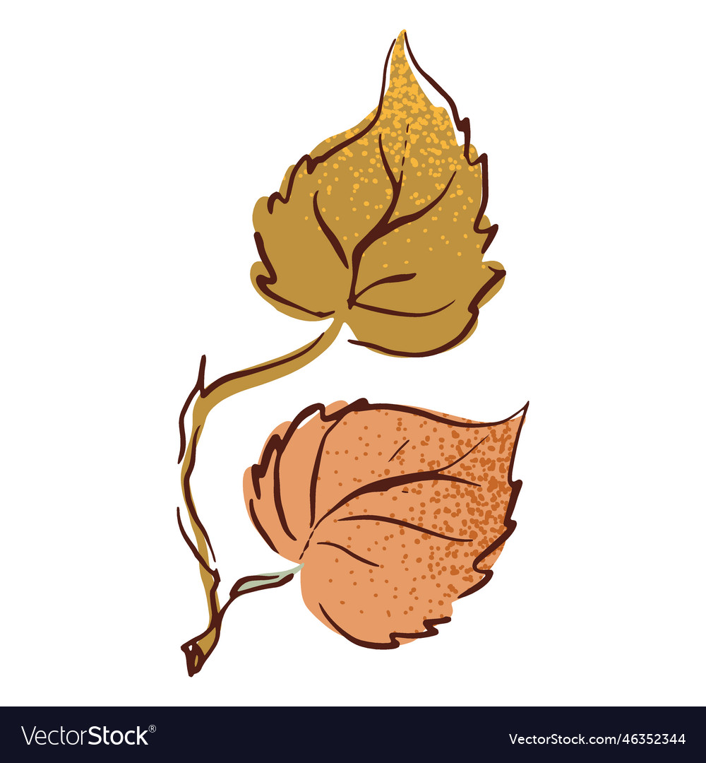 Autumn Branch And Leaves Royalty Free Vector Image Autumn Branch And Leaves Royalty Free Vector Image