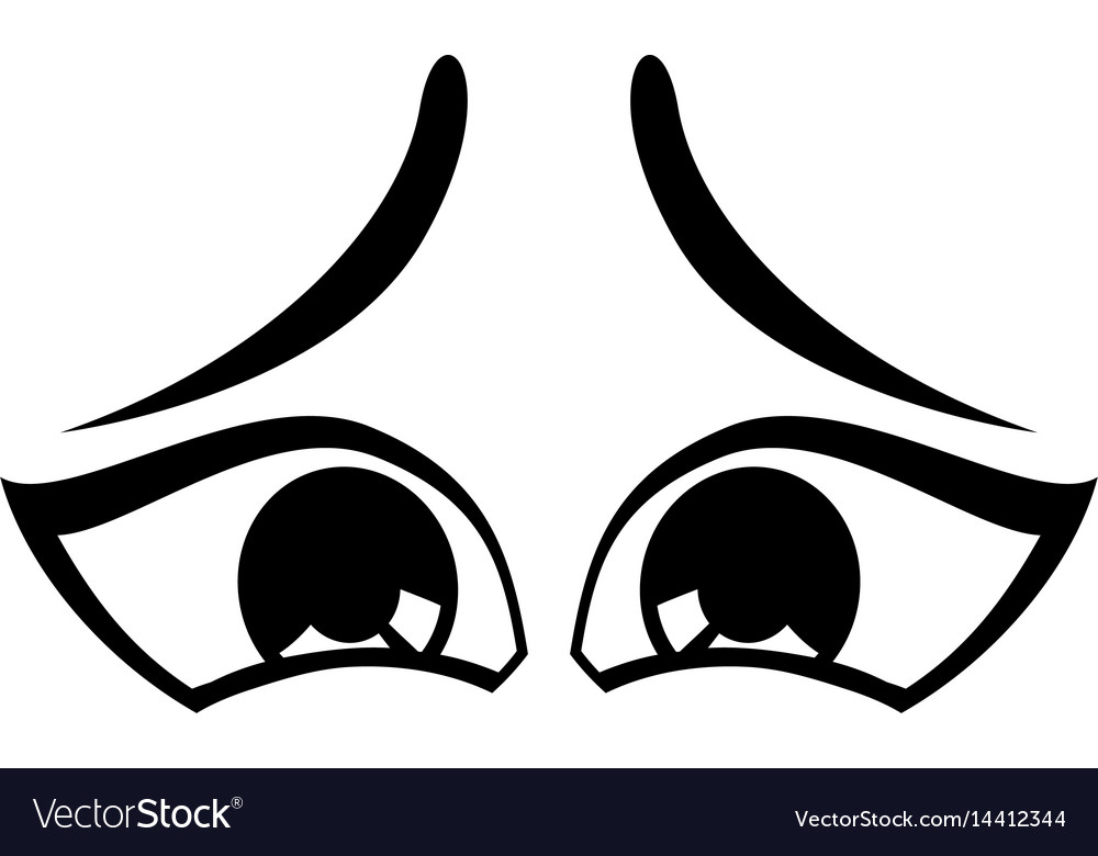 Cartoon eyes expression Royalty Free Vector Image