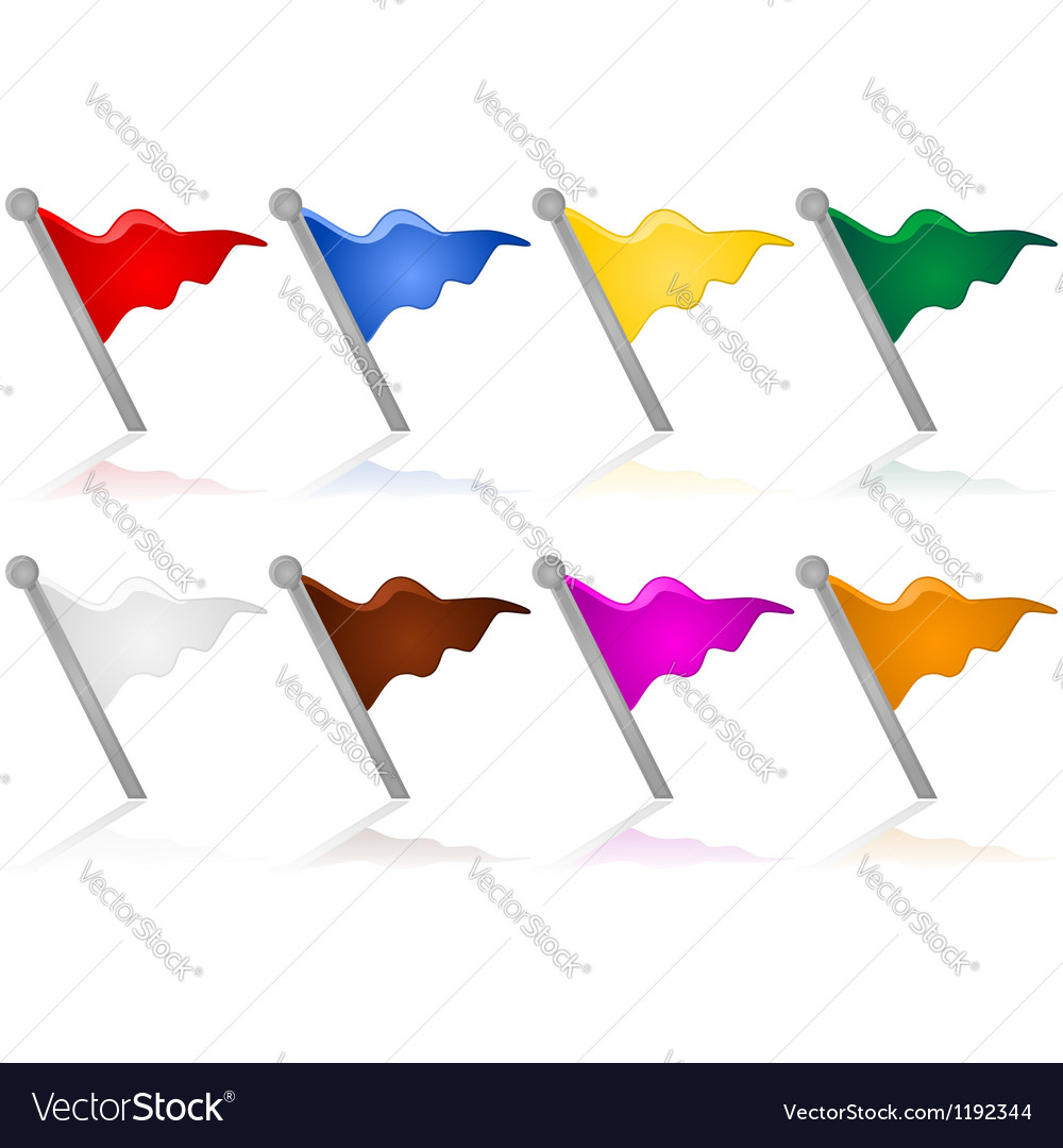 Color flags Royalty Free Vector Image - VectorStock