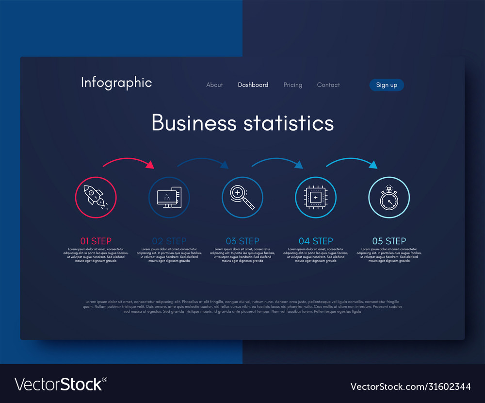 Graphic infographics template for creating mobile Vector Image