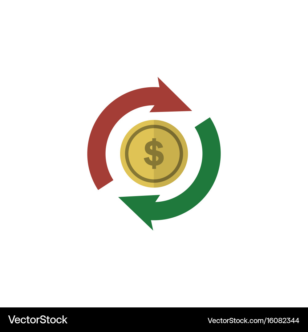 Isolated exchange flat icon interchange Royalty Free Vector