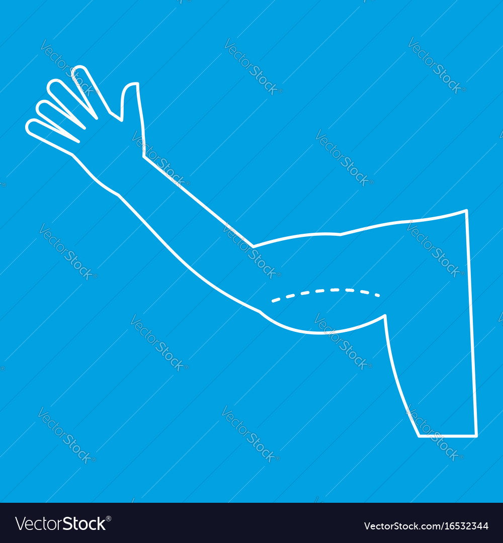 Plastic surgery flabby arm correction icon Vector Image