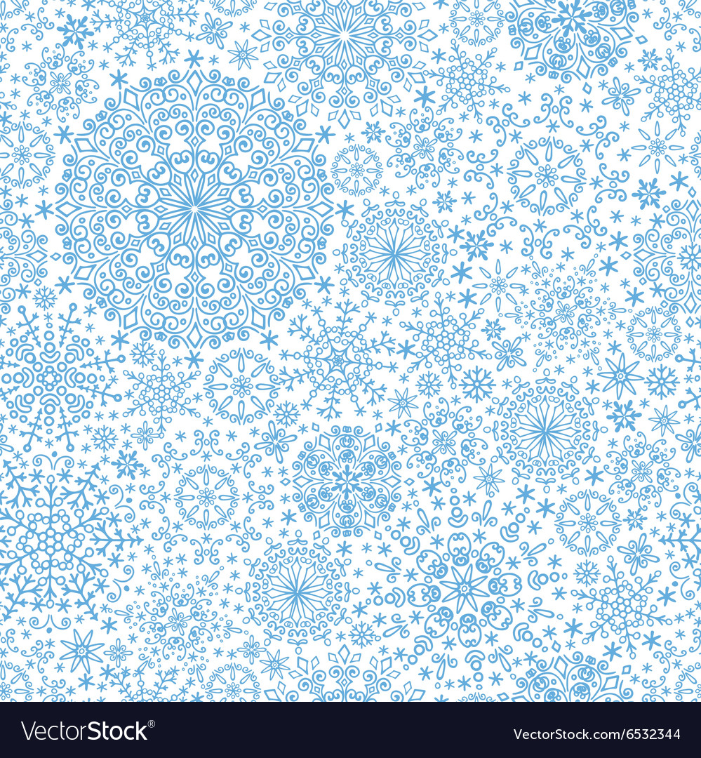 Snowflakes shapes seamless pattern Royalty Free Vector Image