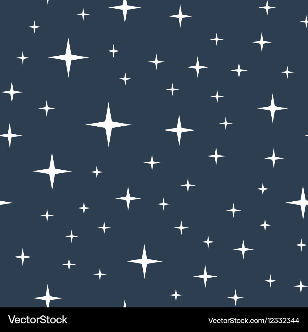 Starry night sky seamless pattern Royalty Free Vector Image