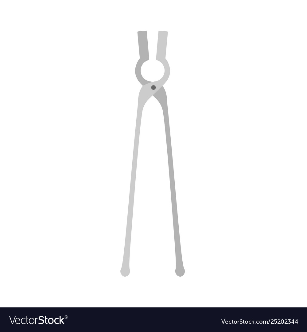 Tongs sign flat equipment element home utensils Vector Image