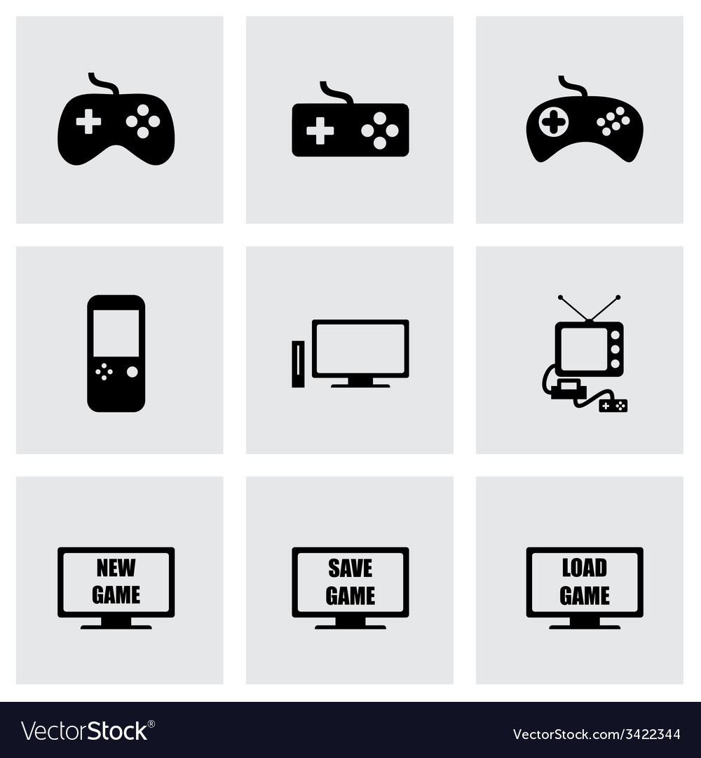 Video game icon set