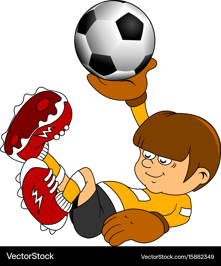 Goalkeeper in the game Royalty Free Vector Image