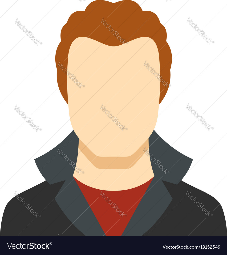 Man Avatar Icon Flat Royalty Free Vector Image