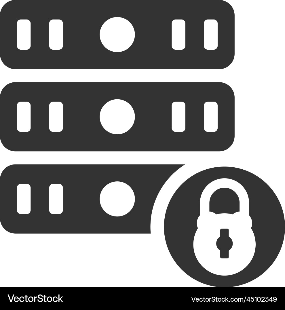 Storage lock icon Royalty Free Vector Image - VectorStock