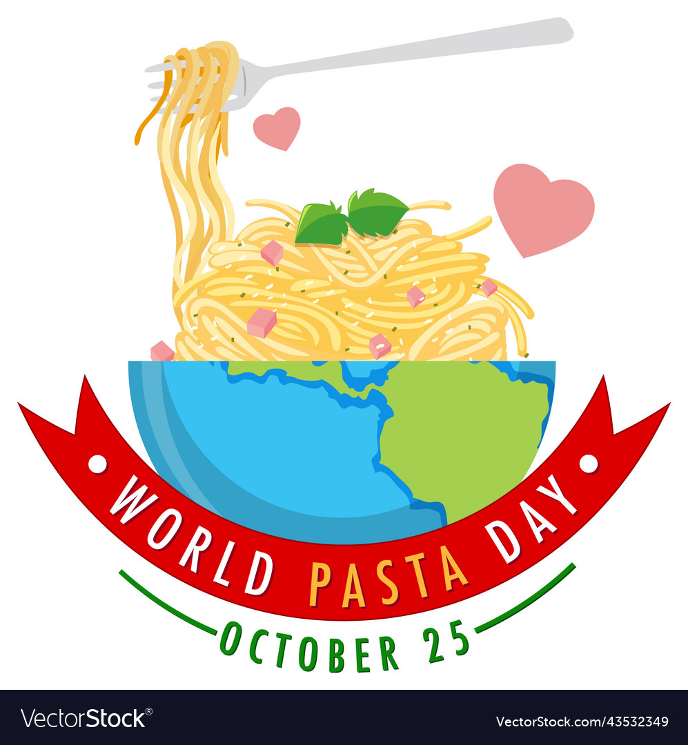 World pasta day banner design Royalty Free Vector Image