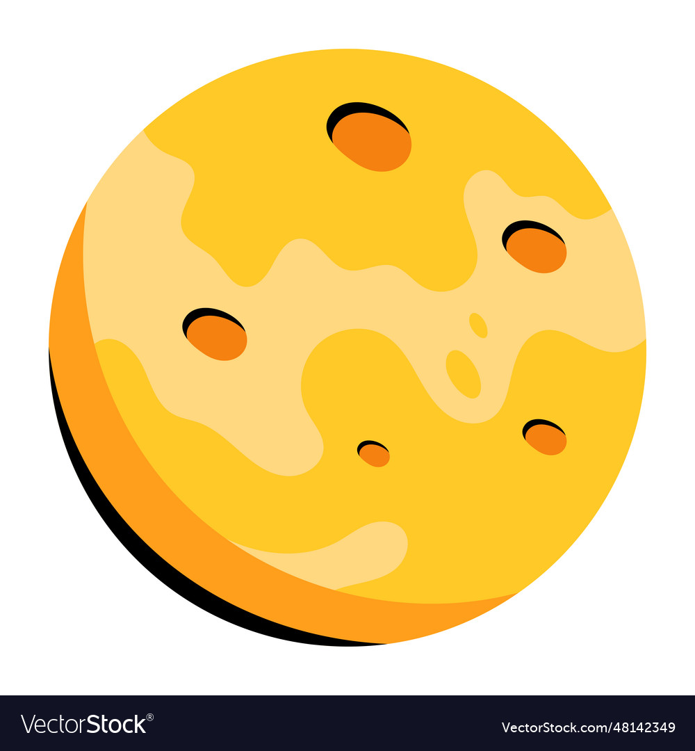 Yellow moon Royalty Free Vector Image - VectorStock