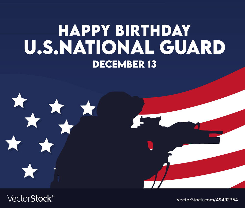 Happy United States National Guard Birthday Vector Image