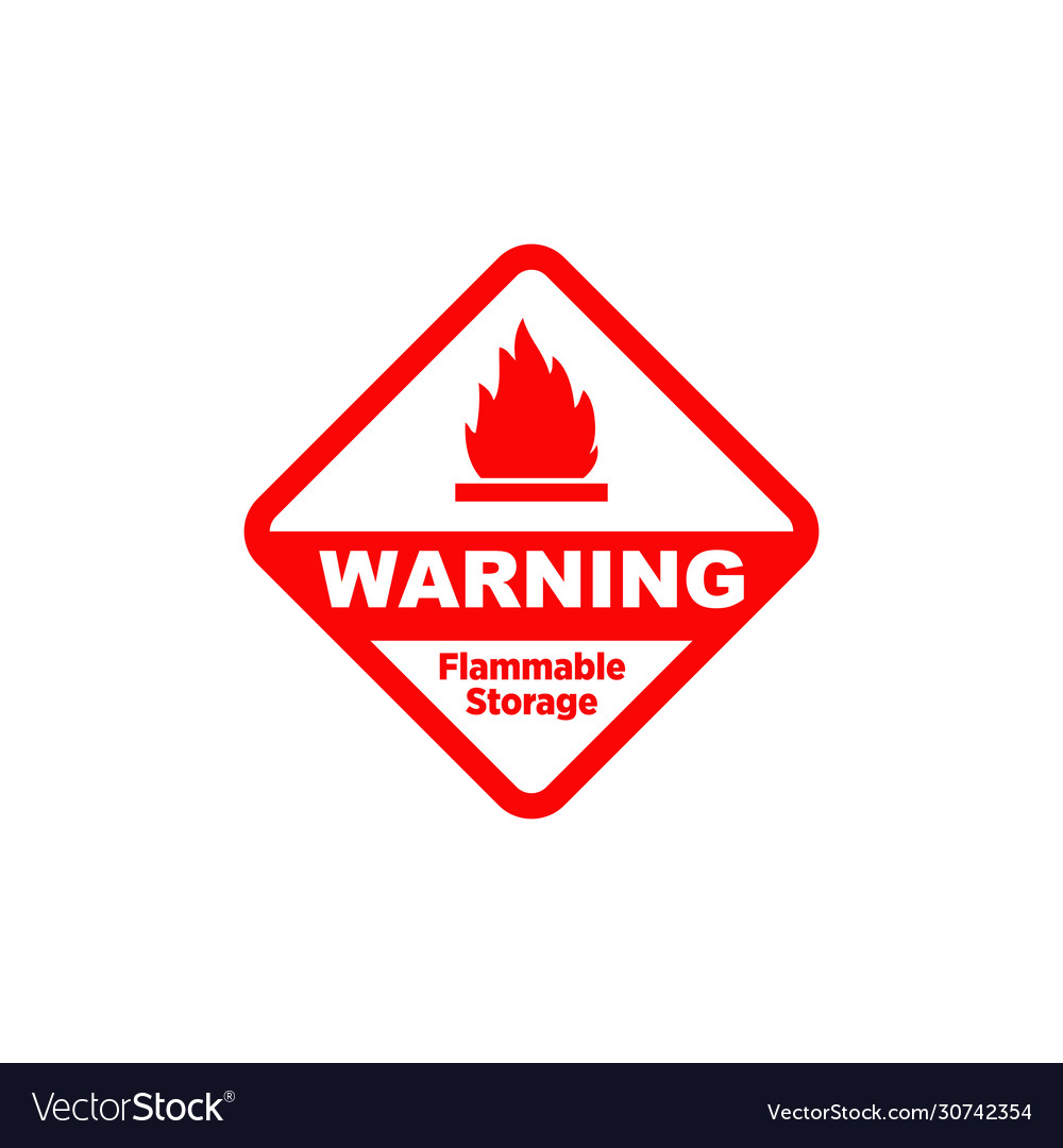 symbol-and-logo-about-warning-highly-flammable-vector-image