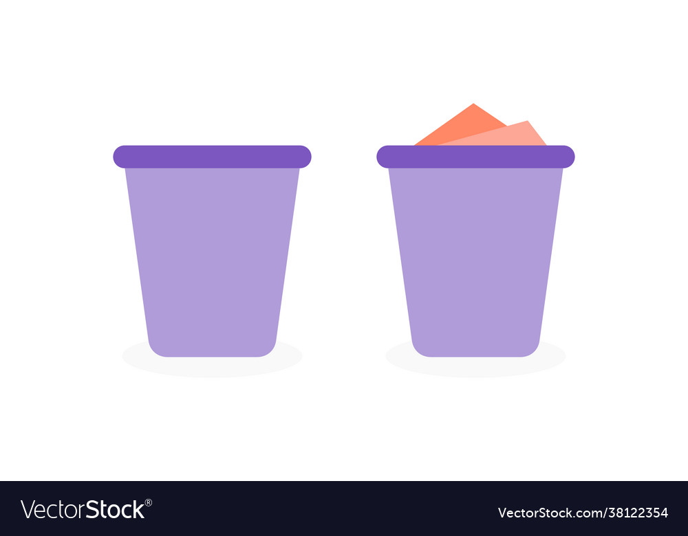 Trash icon ui for app and web Royalty Free Vector Image