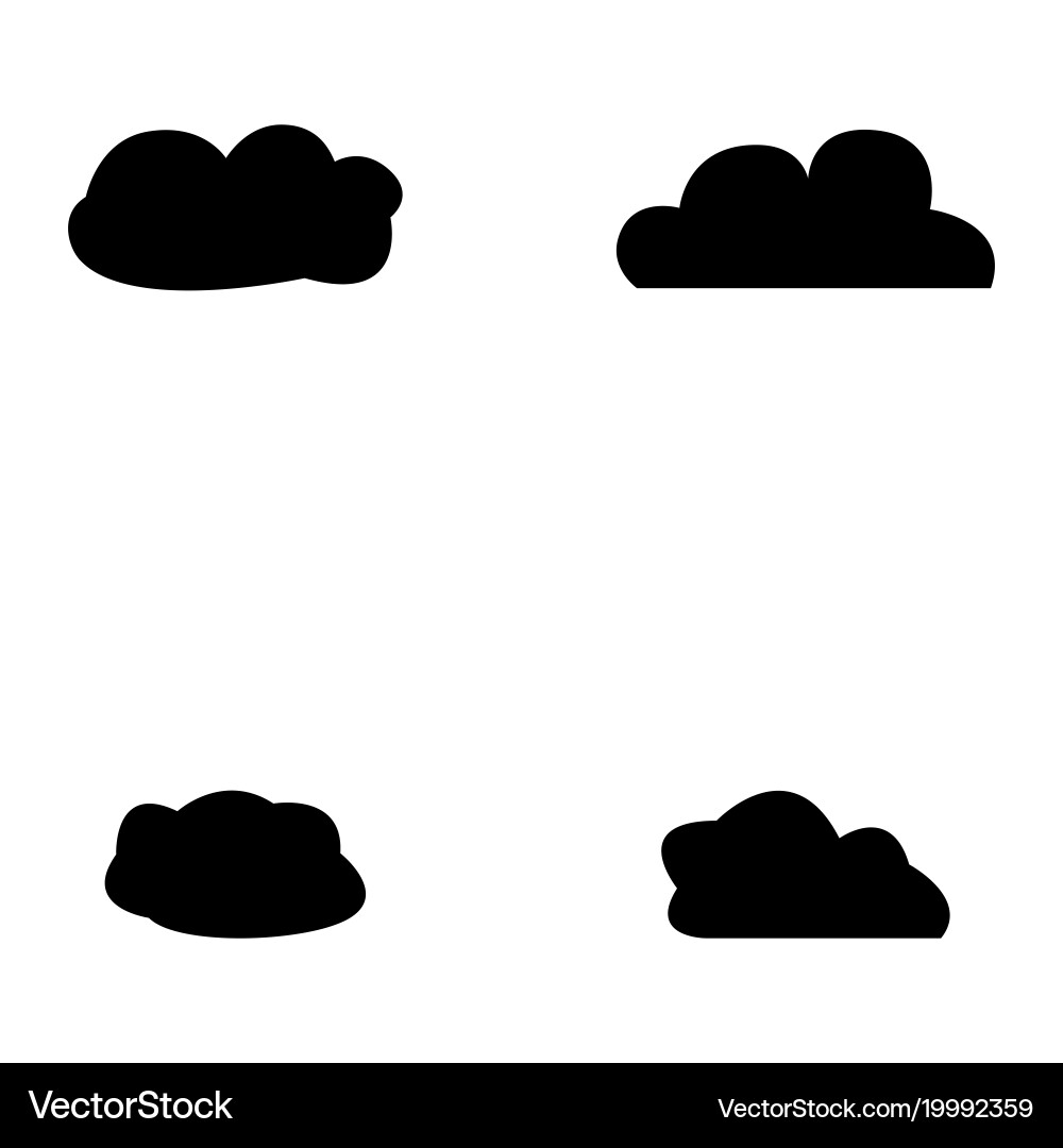 Clouds icon set Royalty Free Vector Image - VectorStock