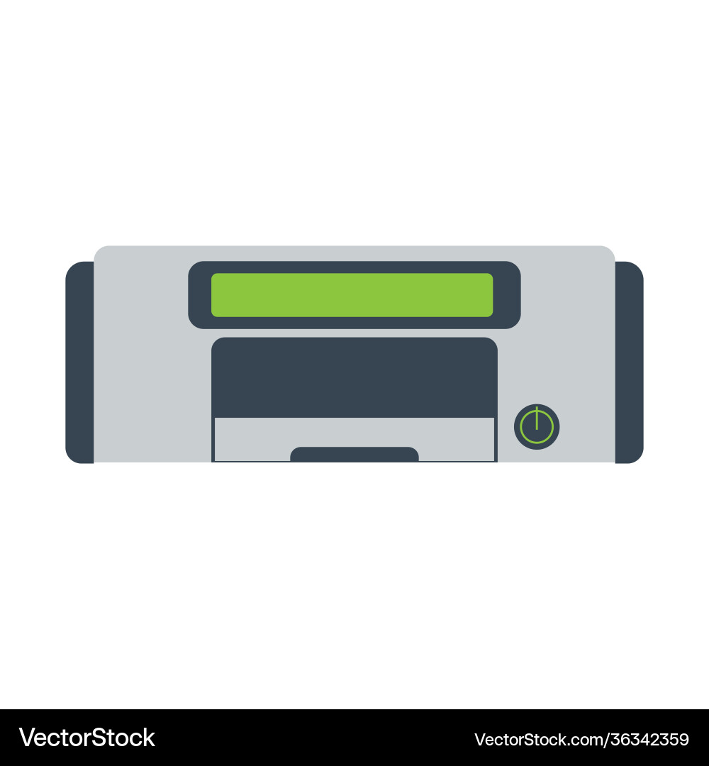 Office printer technology computer printer paper Vector Image