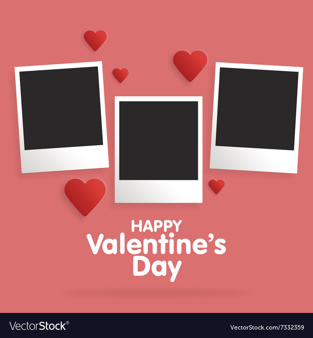 Postcard happy valentines day Royalty Free Vector Image