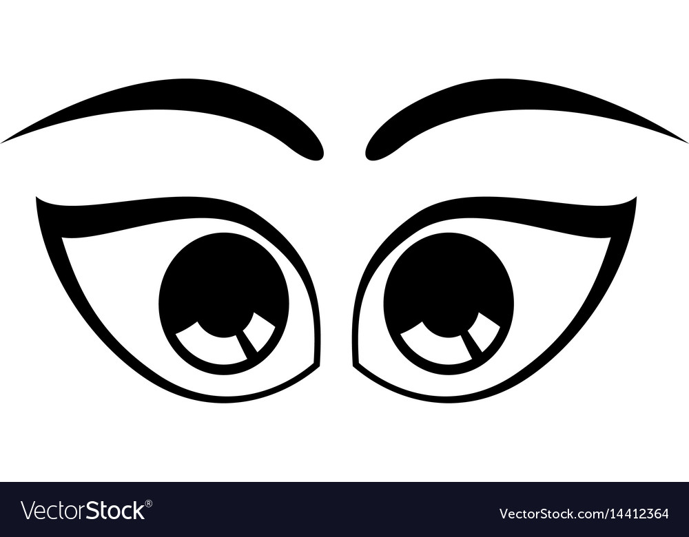 Cartoon eyes expression Royalty Free Vector Image