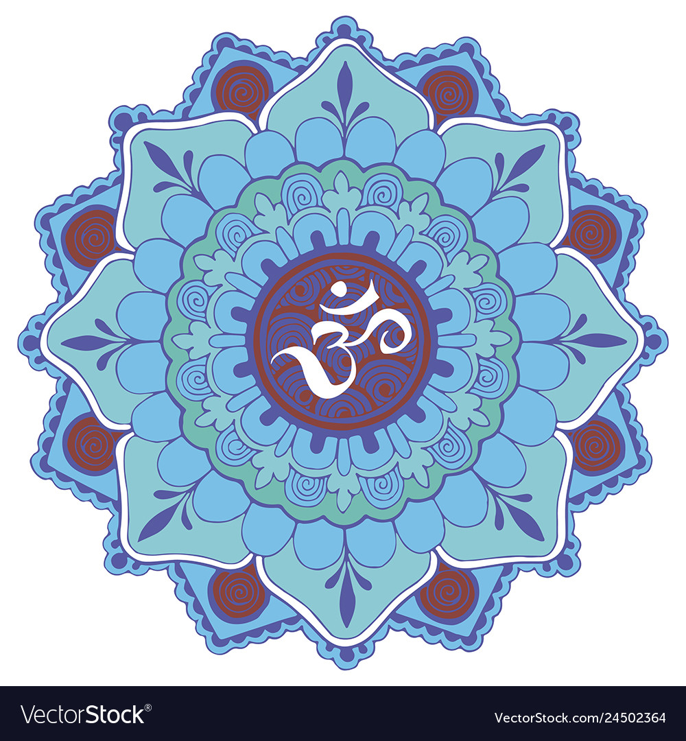 Circle with om sign Royalty Free Vector Image - VectorStock