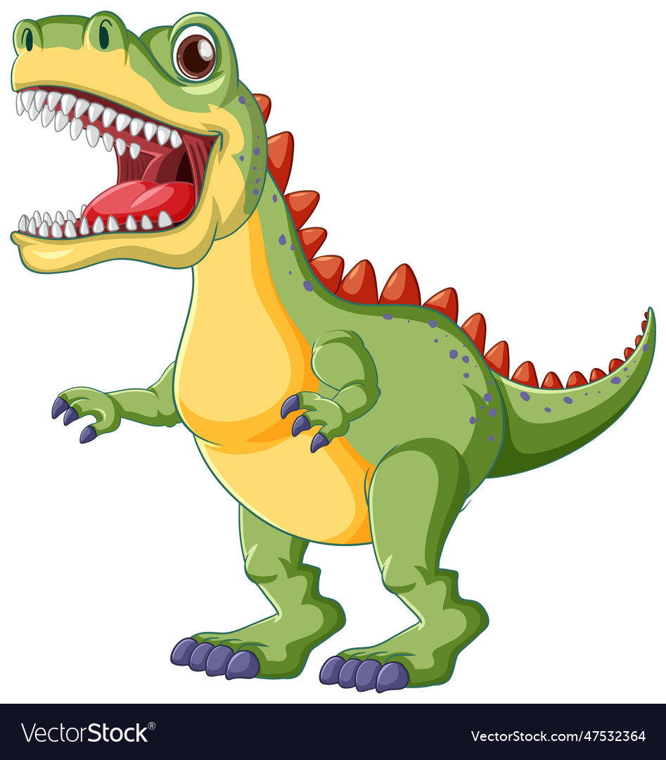 Fairy Tail Dinosaur Cartoon Character Royalty Free Vector