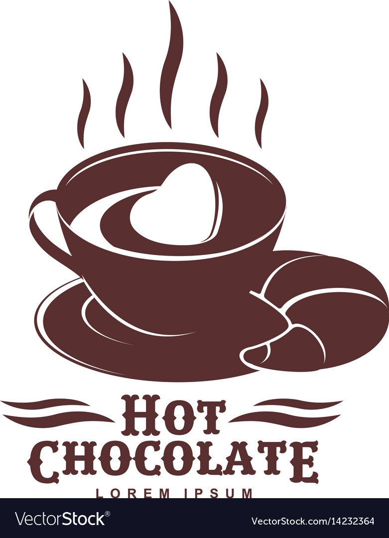 Hot chocolate logo template Royalty Free Vector Image