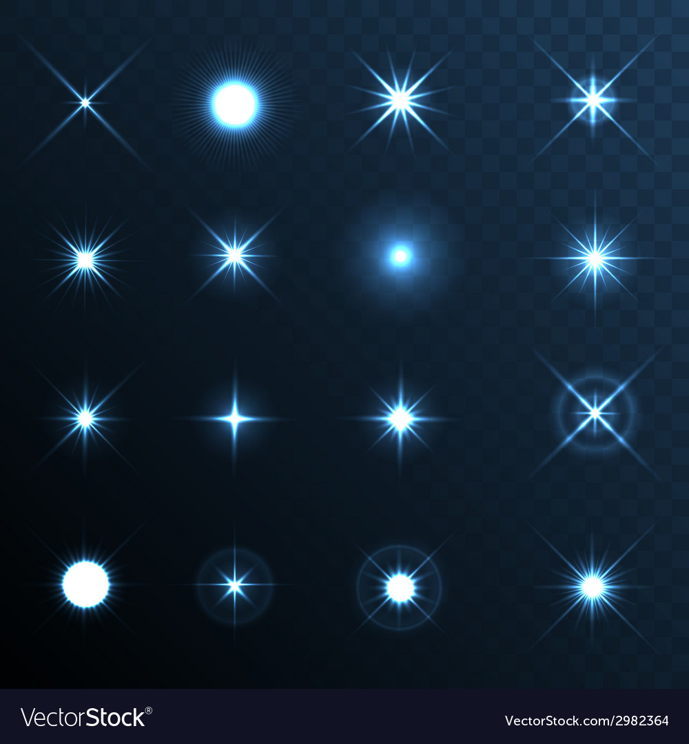 light glow flare stars effect set royalty free vector image vectorstock