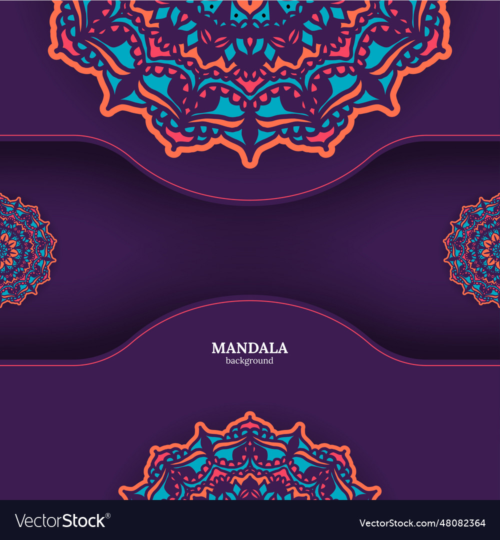 Luxury ornamental colorful mandala design Vector Image