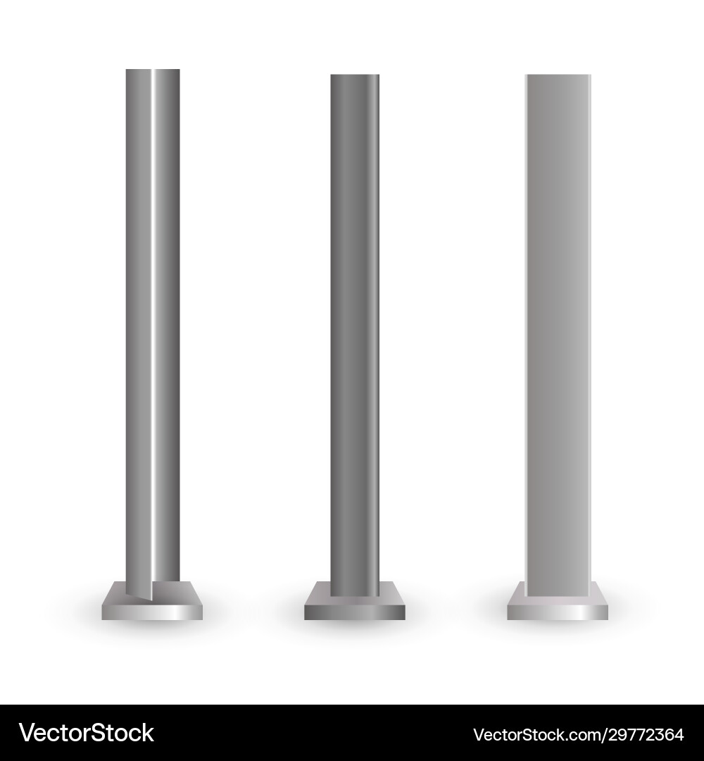 Metal column pole Royalty Free Vector Image - VectorStock