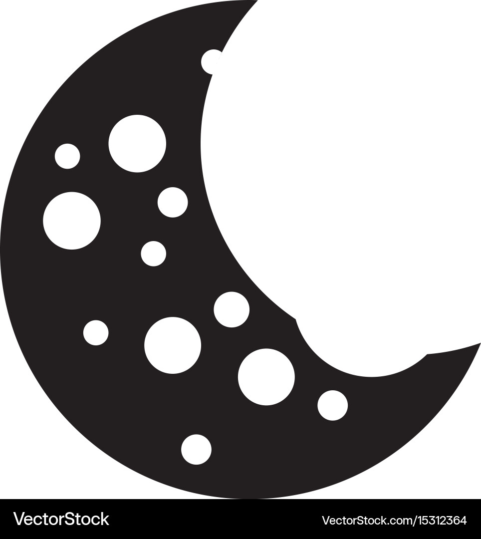 Natural satellite moon icon Royalty Free Vector Image