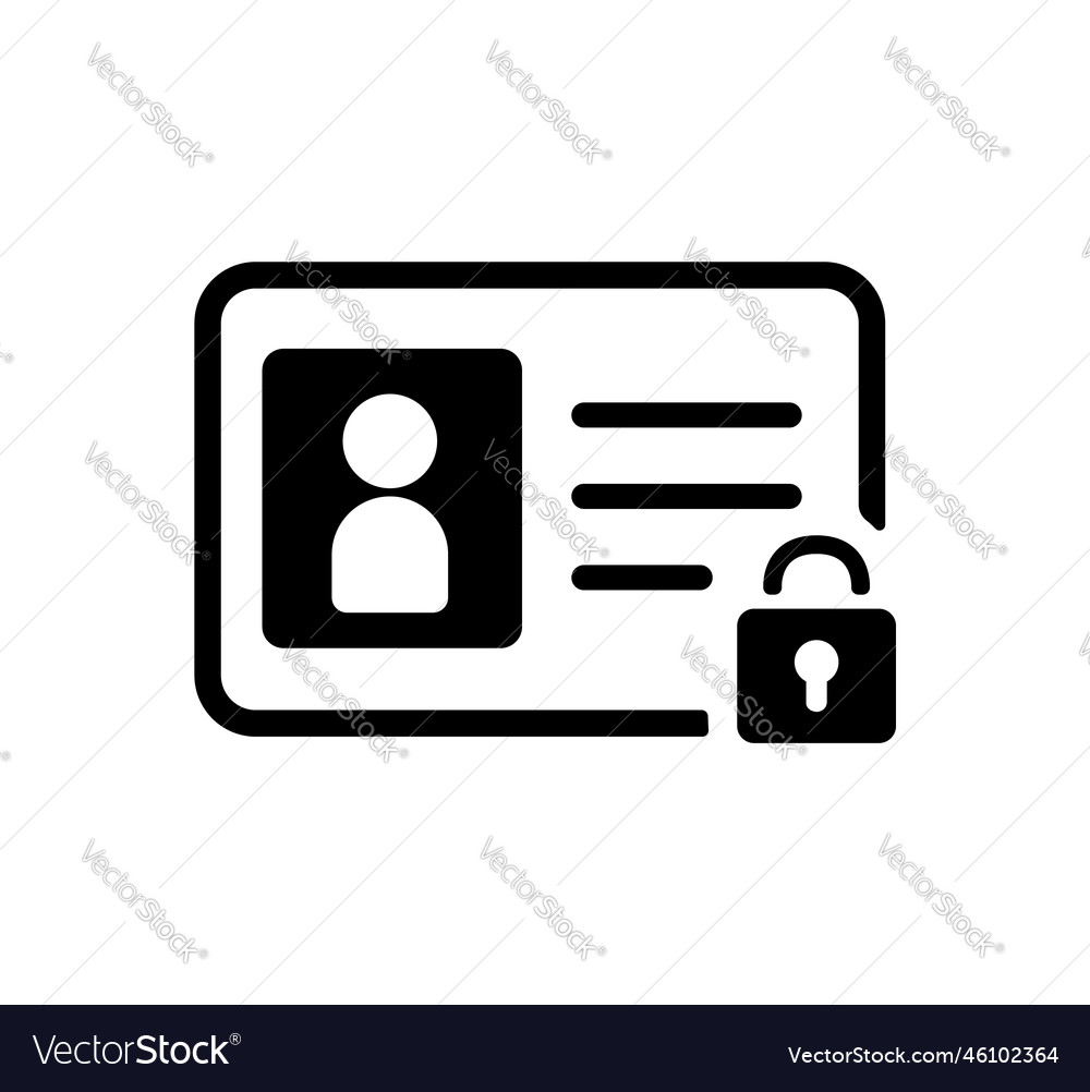 Personal information id privacy icon Royalty Free Vector