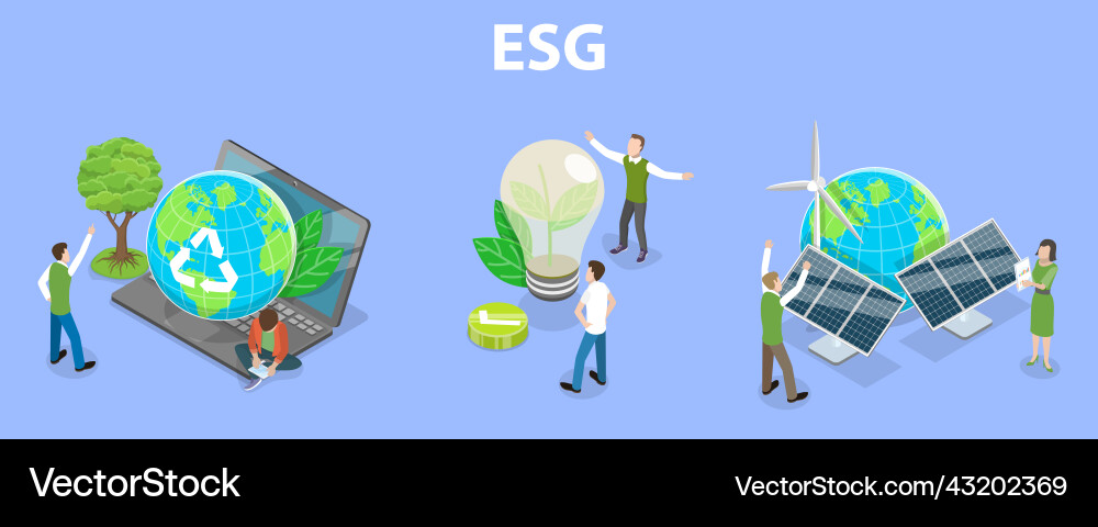 3d isometric flat conceptual Royalty Free Vector Image