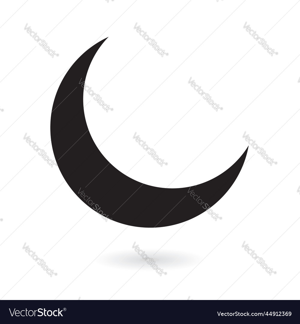 Black crescent moon icon Royalty Free Vector Image