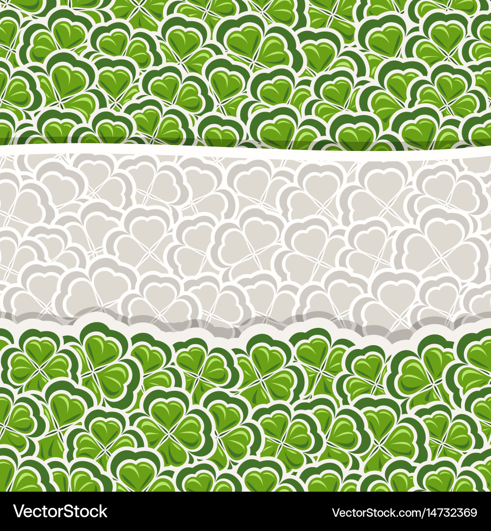 Clover pattern for st patricks day Royalty Free Vector Image