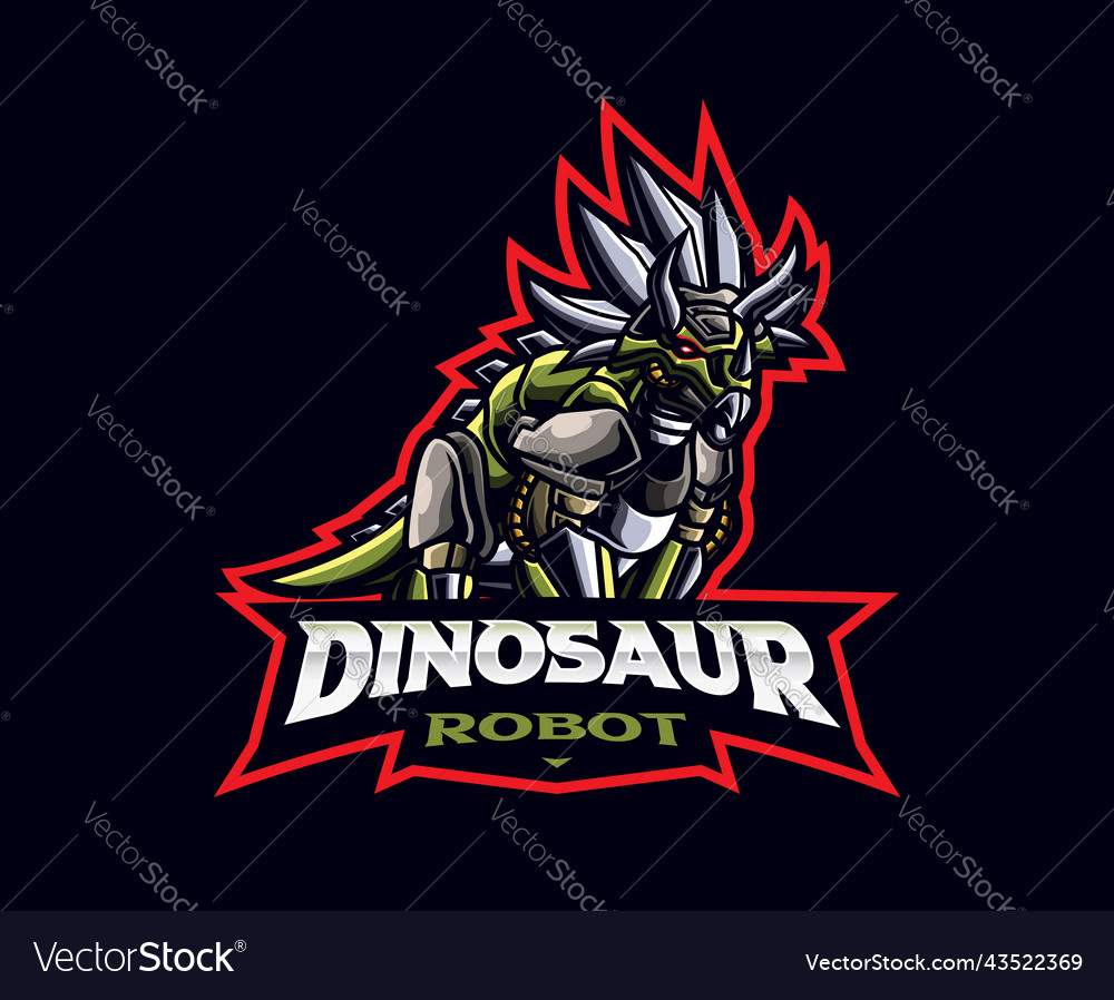 Dinosaur gamer which play game Royalty Free Vector Image