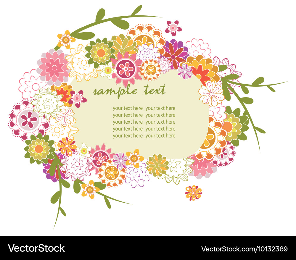 Floral frame Royalty Free Vector Image - VectorStock