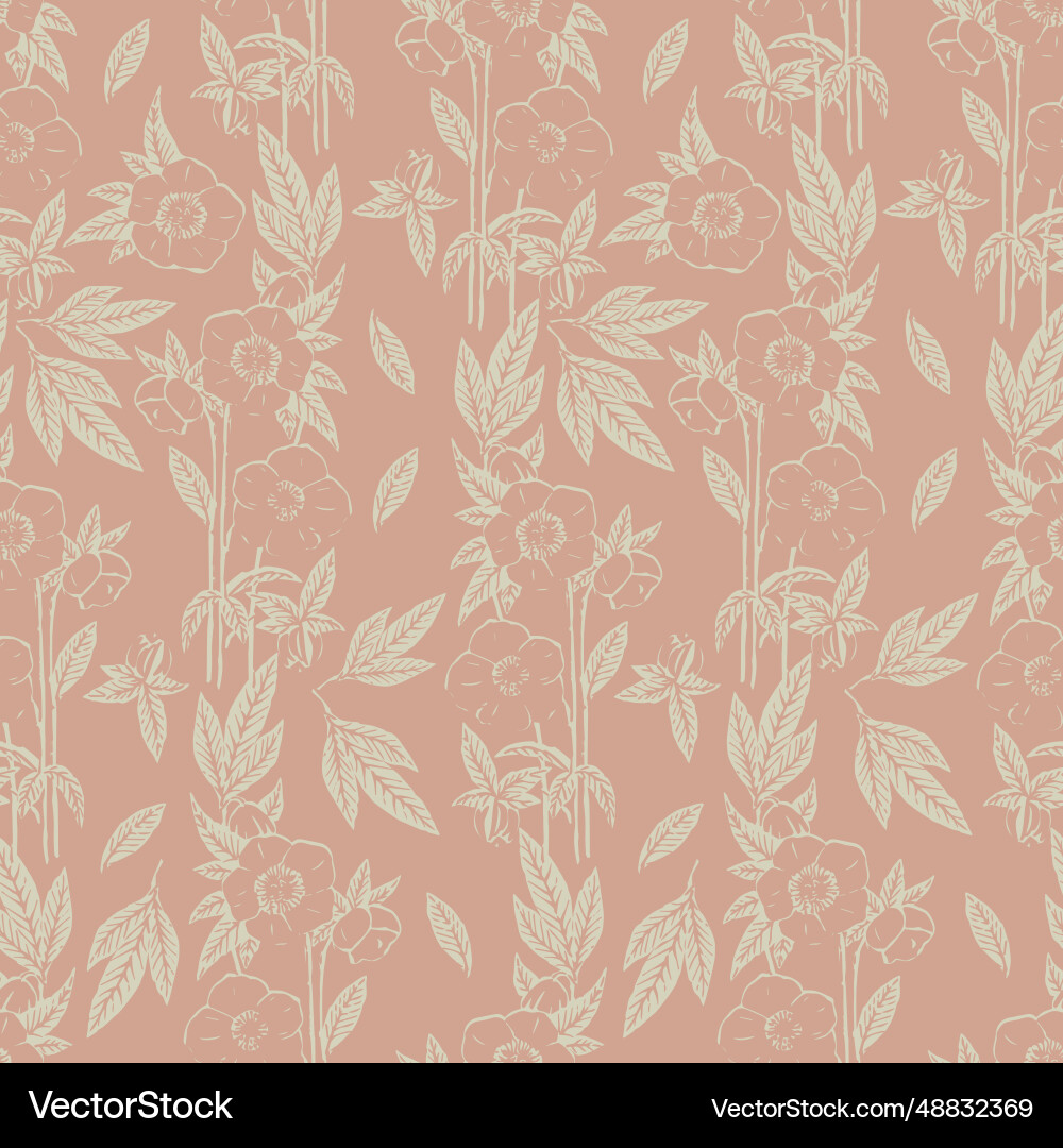Flower botanical patterns seamless Royalty Free Vector Image