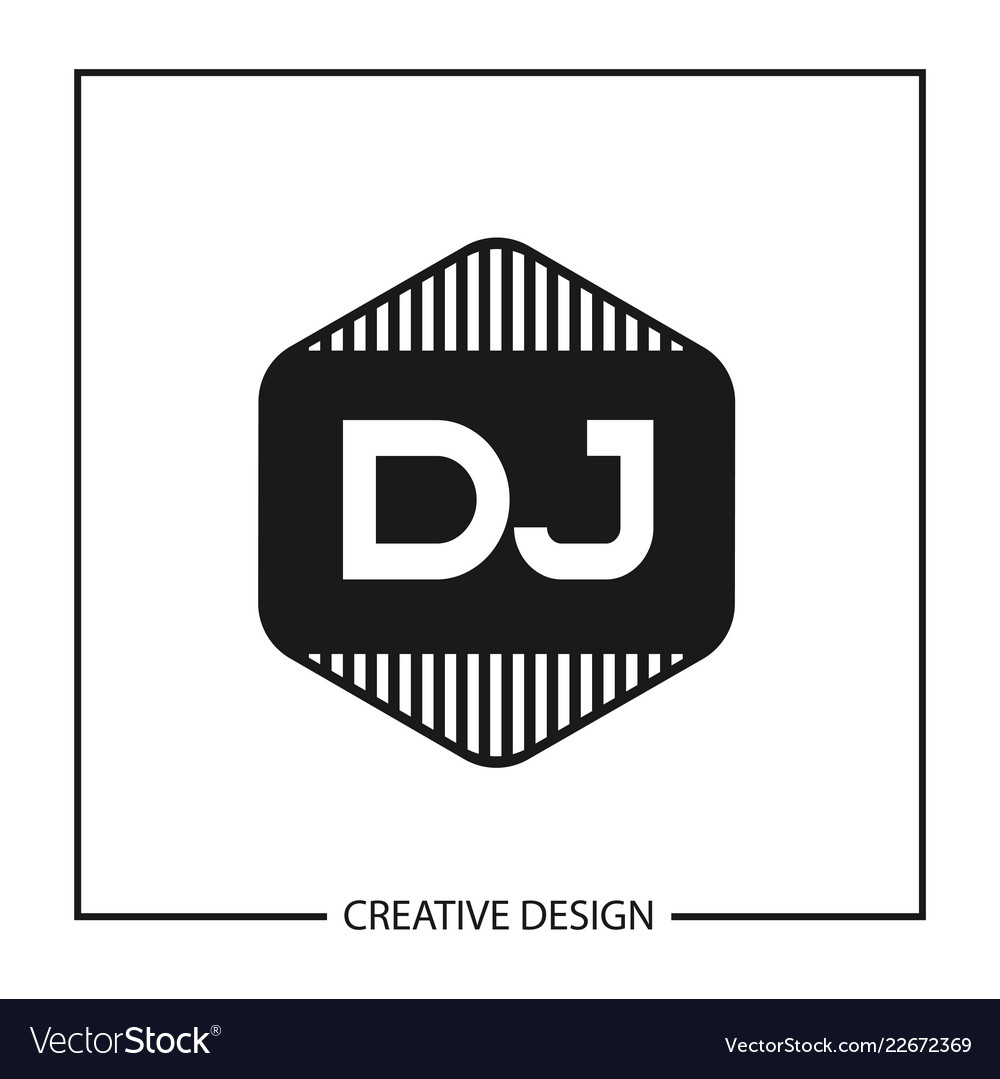 initial letter dj logo