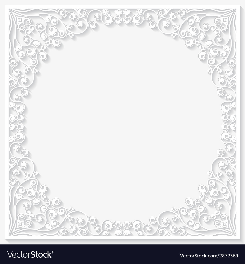 Paper floral frame Royalty Free Vector Image - VectorStock