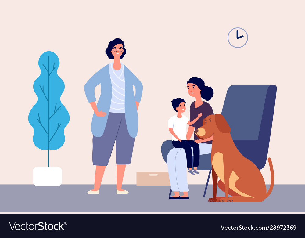 Pet therapy animal physical therapists pets Vector Image Pet therapy animal physical therapists pets Vector Image