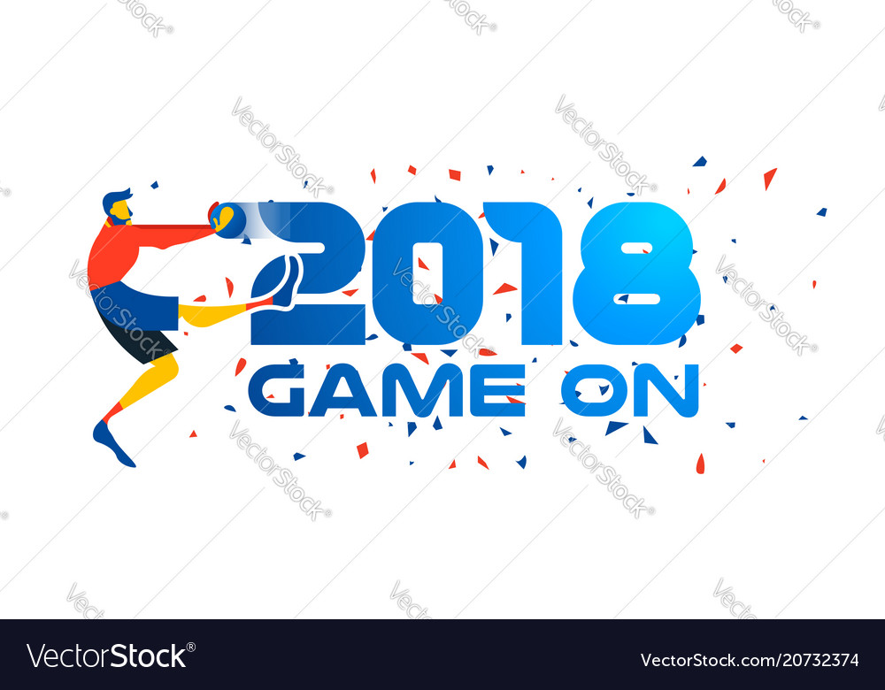 2018 Soccer Player Web Banner For Sport Event Vector Image