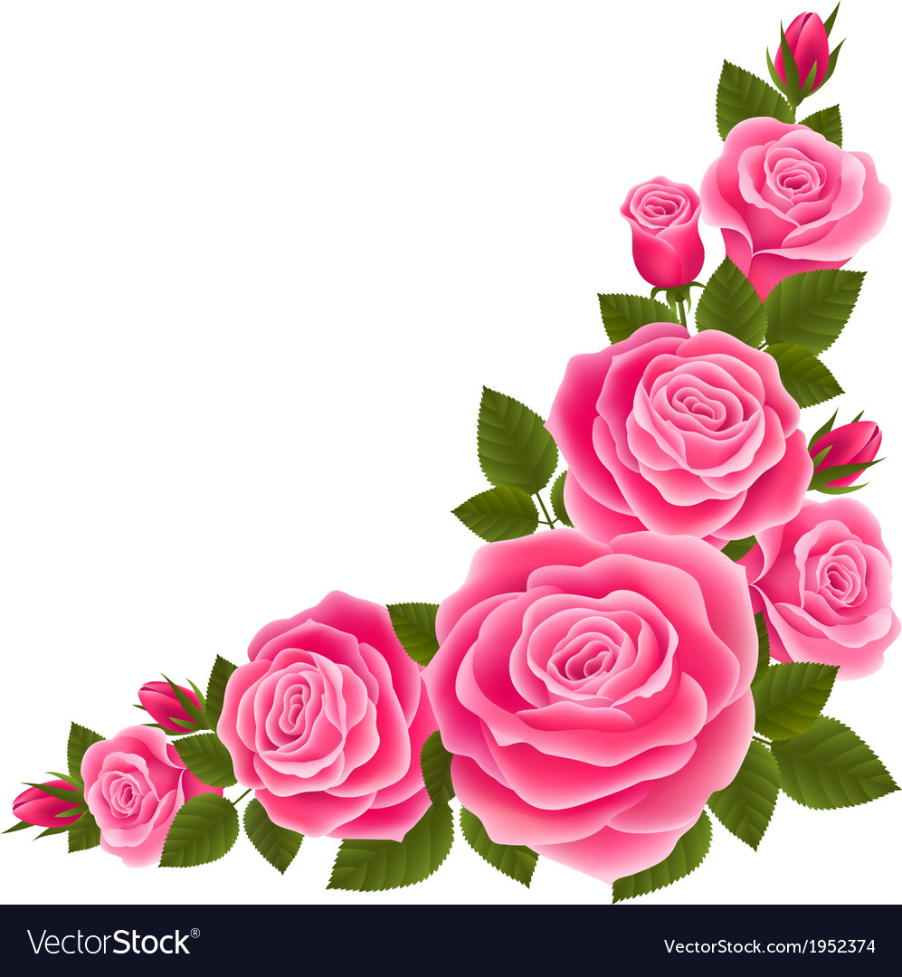 Download Border of roses Royalty Free Vector Image - VectorStock