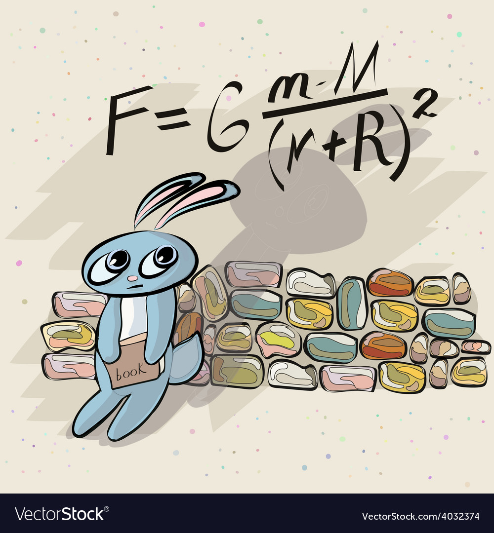 Cute bunny mathematician