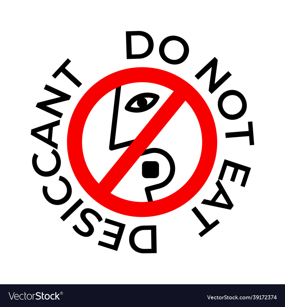 Do not eat desiccant icon