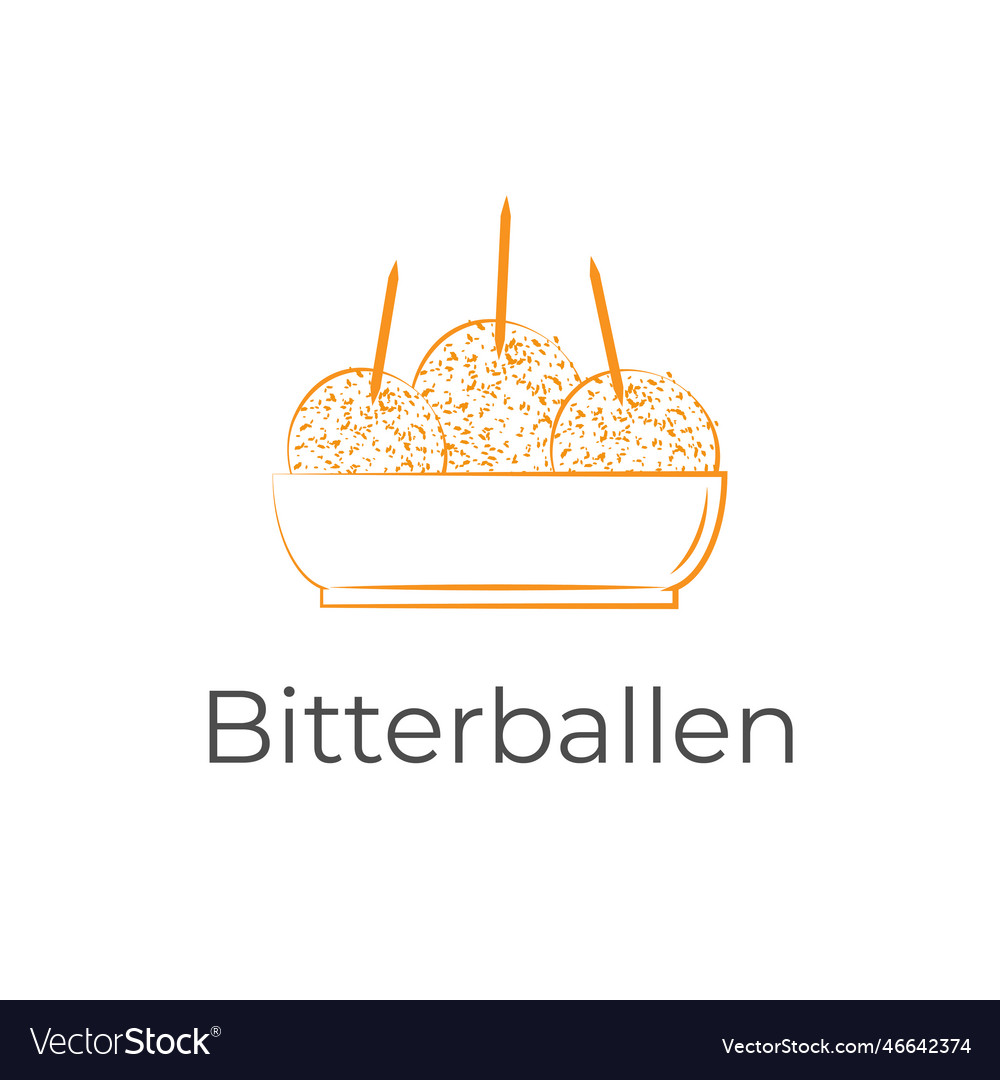 Dutch bitterballen simple cartoon