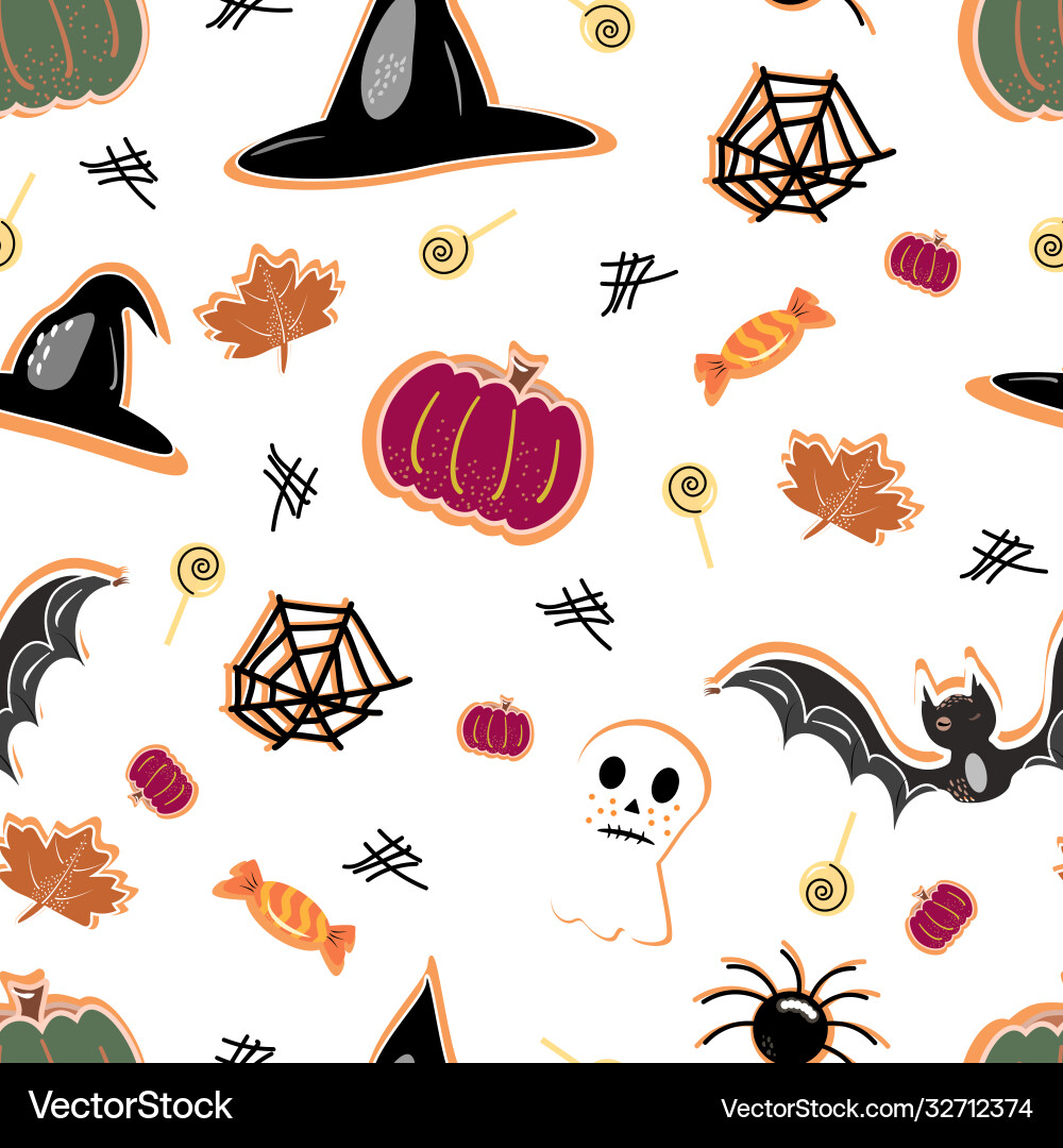 Halloween seamless pattern background Royalty Free Vector