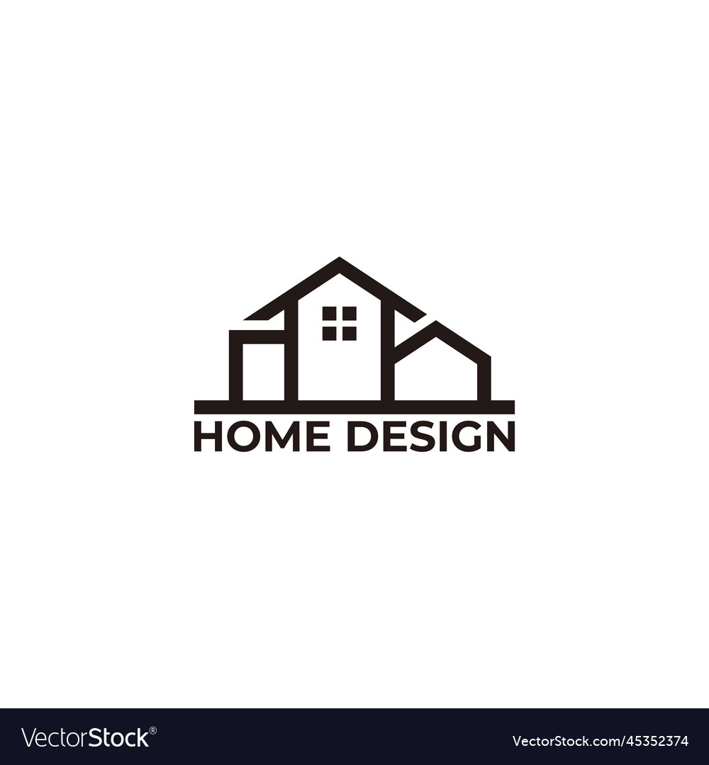 Home decor design property logo Royalty Free Vector Image