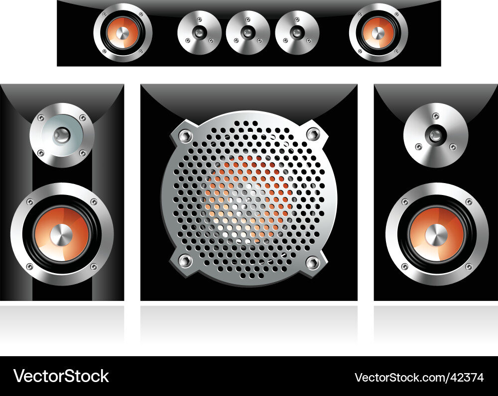 Loudspeakers Royalty Free Vector Image - VectorStock