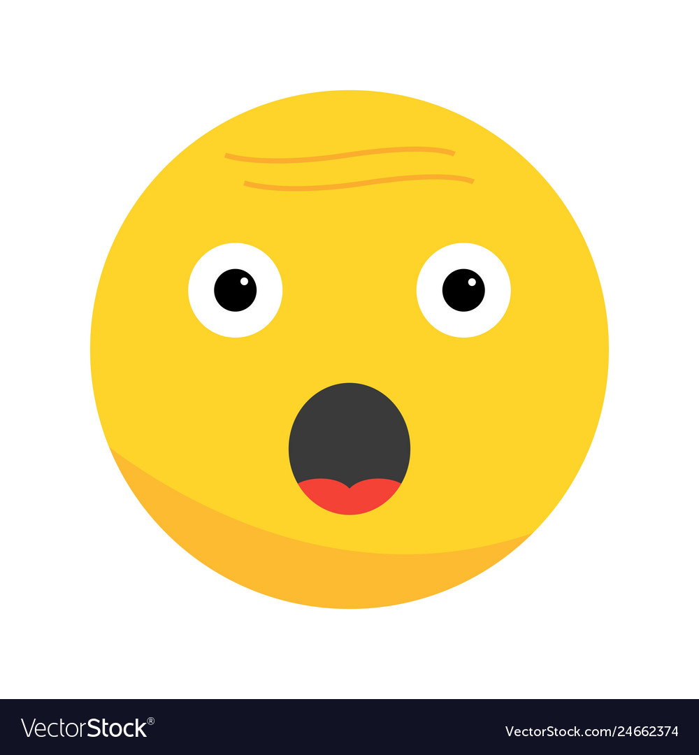 Surprise emoji icon Royalty Free Vector Image - VectorStock