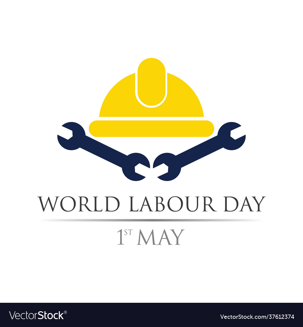 World labour day 1st may logo design template Vector Image