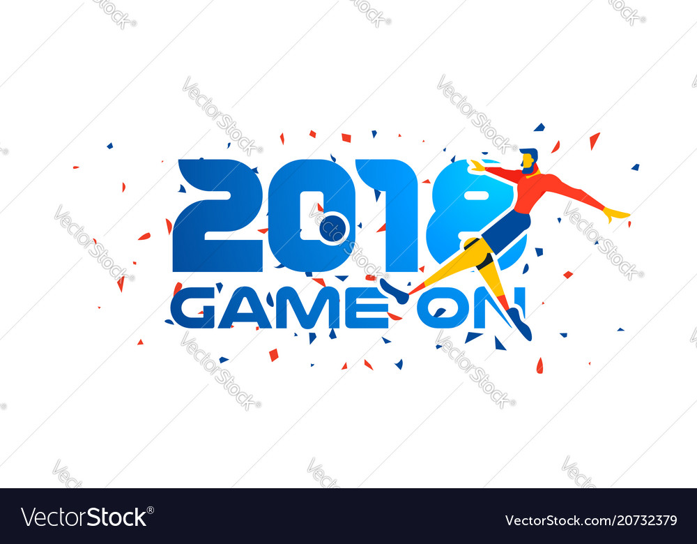 2018 Soccer Player Web Banner For Sport Event Vector Image